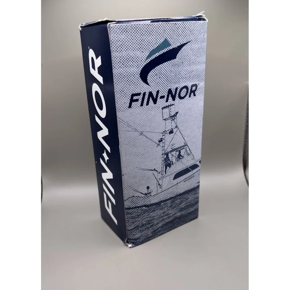 Authentic Fin-Nor 12/0‎ Sunglasses - Matte Black / Blue Mirror Grey Glass - NIB